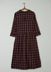 Reworn Cotton Twill Shirt Dress Size 6 (1515) | Deep Plum