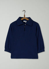 Reworn Loop Back Cotton Sweatshirt Size XXS (104) | Navy
