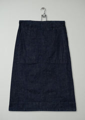 Reworn Patch Pocket Indigo Denim Skirt Size 18 (317) | Indigo