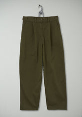 Reworn Side Tab Trousers Size 12 (1026) | Rich Olive