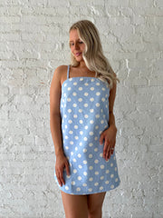 Regina Skyblue Polka Dot Mini Dress
