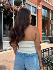 Remi Ivory Bead Halter Top