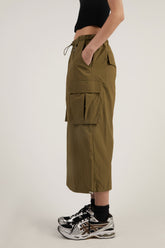 NYLON MAXI CARGO SKIRT