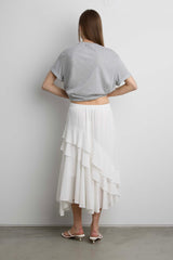ASYMMETRICAL TIERED MAXI SKIRT