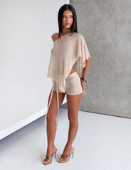 FERN CROCHET SHORT - CHAMPAGNE