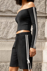 OFF THE SHOULDER TOP WITH SIDE DETAIL