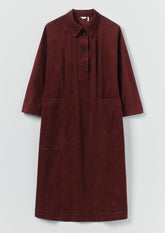 Organic Cord Tunic Dress | Beetroot