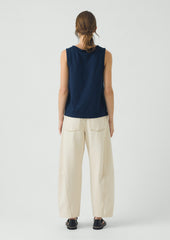 Sian Garment Dyed Organic Cotton Tank Top | Duffle Blue