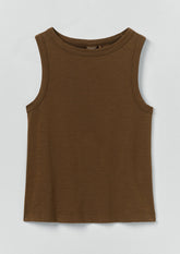 Sian Garment Dyed Organic Cotton Tank Top | Bronze Green