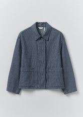 Hickory Stripe Denim Jacket | Ecru/Indigo