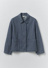 Hickory Stripe Denim Jacket | Ecru/Indigo