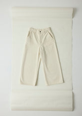 Relaxed Wide Leg Denim Trousers | Ecru