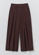 Stripe Fisherman Cotton Trousers | Black/Multi