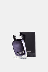 Comme des Garçons Parfums Blackpepper flacon et boîte noire présentés ensemble vue trois quarts 100ml