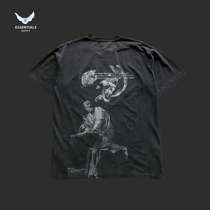 Off - White Blue Arrows Graphic Tee – Black/White - ESSENTIALS EGYPT