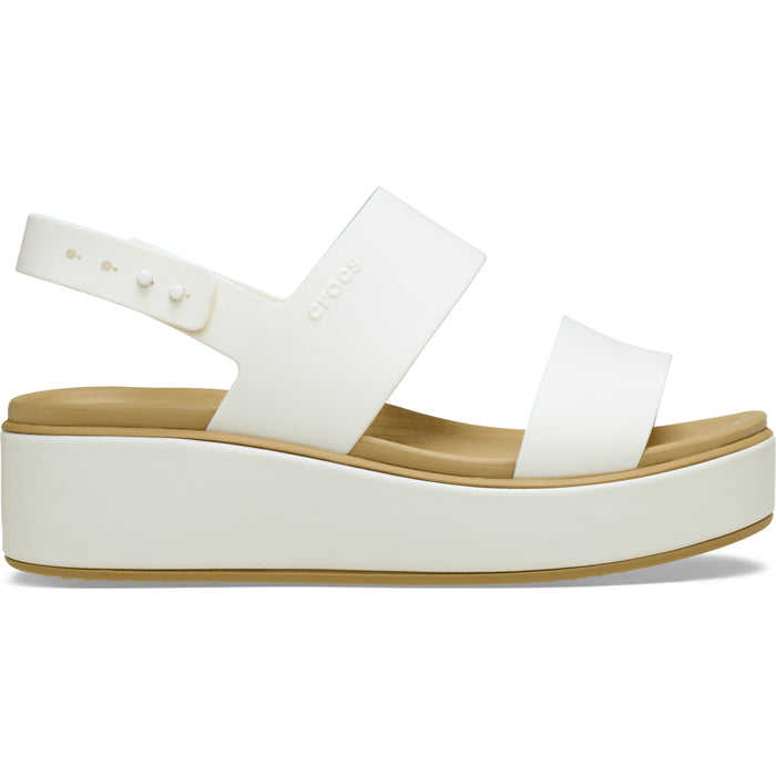 Brooklyn Matte Wrap Low Wedge - Chalk/Tan