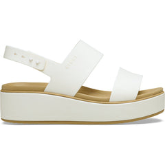 Brooklyn Matte Wrap Low Wedge - Chalk/Tan