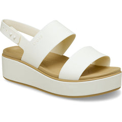 Brooklyn Matte Wrap Low Wedge - Chalk/Tan