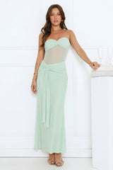 Can’t Get Enough Strapless Maxi Dress Sage