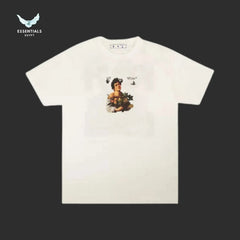 Off - White Caravaggio Boy Tee – White/Black - ESSENTIALS EGYPT