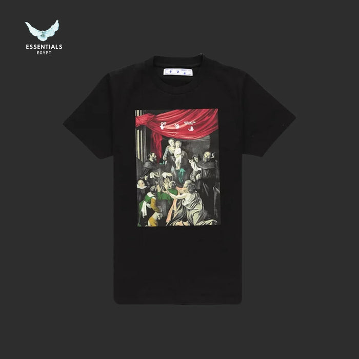 Off - White Caravaggio Curtain Tee – Black - ESSENTIALS EGYPT