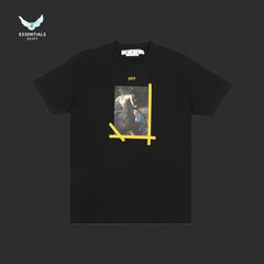 Off - White Caravaggio Print Tee – Black/White - ESSENTIALS EGYPT
