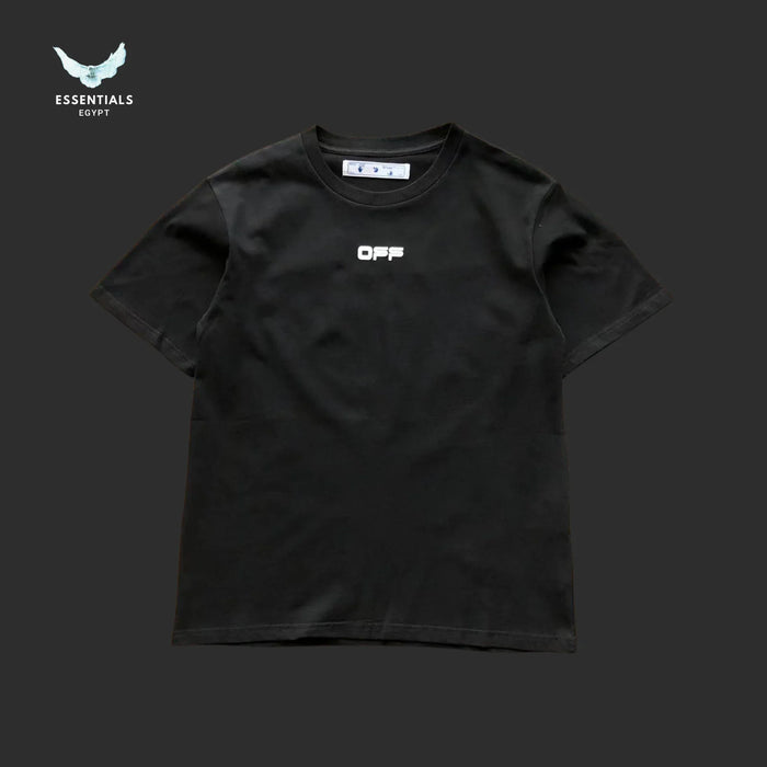 Off - White Chest Logo Tee – Black - ESSENTIALS EGYPT