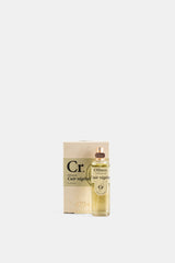 Olibanum Cuir Végétal parfum flacon avec boîte kraft cercles bois inscription Cr. Olibanum