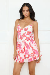 Floral Freshness Mini Dress White
