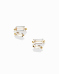 Mae Baguette Studs - Mod + Jo - Jewelry built to last, advanced plating technology