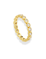 Nina Round Bezel Eternity Ring - Mod + Jo - Jewelry built to last, advanced plating technology