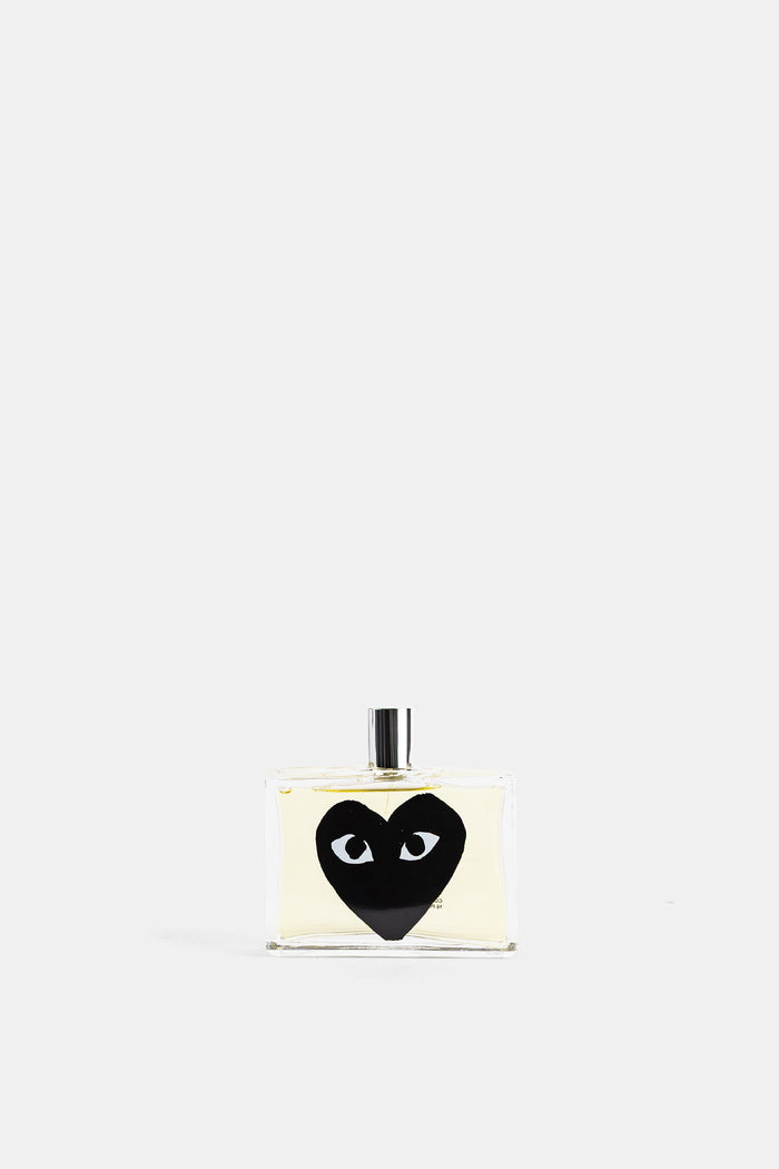 Comme des Garçons Parfums Play Black Eau de Toilette 100ml flacon transparent cœur noir yeux blancs iconique