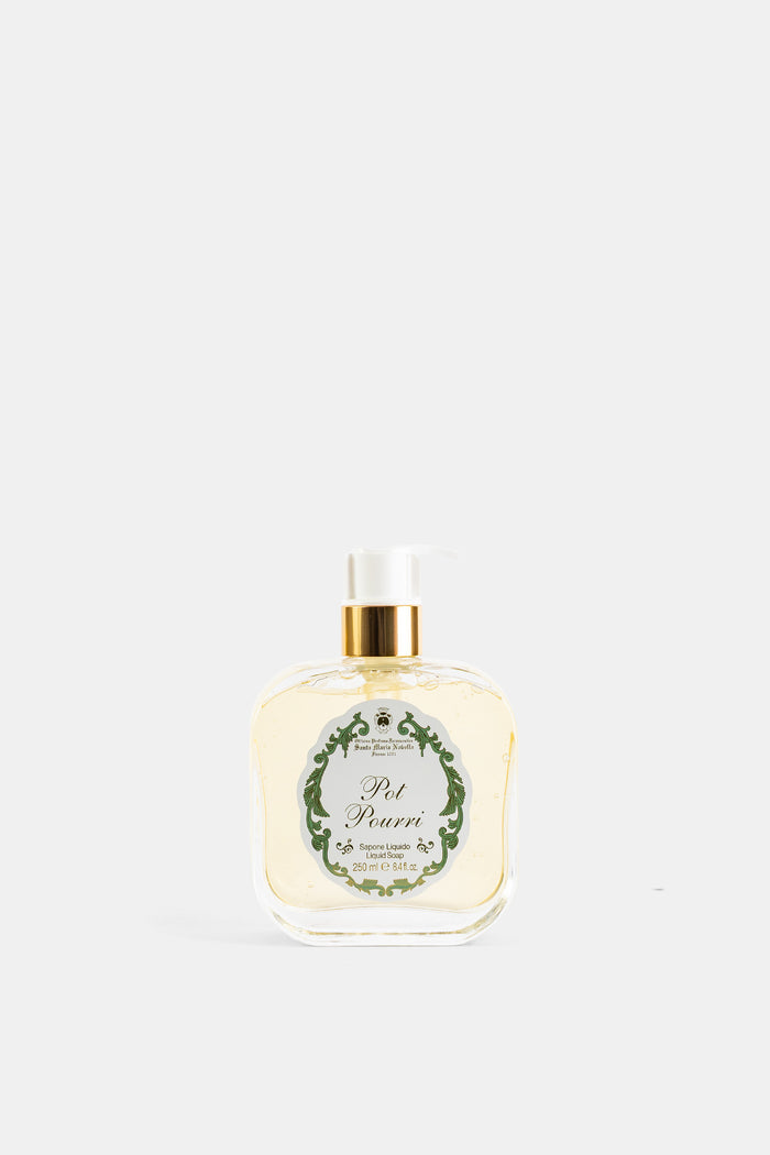 Santa Maria Novella savon liquide Pot Pourri 250ml flacon verre transparent liquide doré pompe dorée