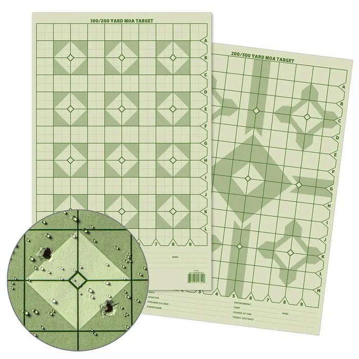 Precision Distance Diamond MOA Shooting Target - 11x17 | RIR-TGMOALR-D