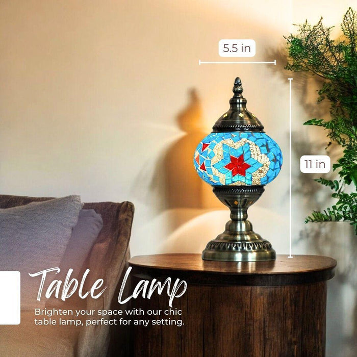 Ready-made Mosaic Lamp - Red & Blue Star