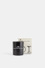 Monocle x Comme des Garçons bougie Hinoki coffret carton crème et pot noir mat présentation packaging luxe