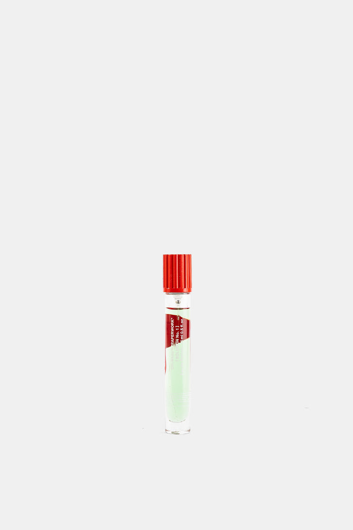 Paperwork Solution No. 11 eau de parfum roll-on 12 ml flacon transparent liquide vert pâle bouchon rouge