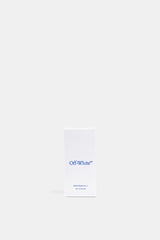 Off-White Solution N°7 Eau de Parfum boîte blanche typographie bleue packaging minimaliste homme FW26