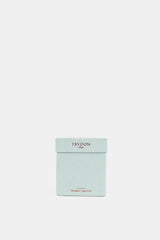 Trudon coffret bougie Spiritus Sancti fermé bleu pastel, inscription Manufacture Royale de Cire dorée