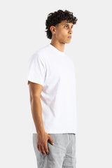 Handvaerk t-shirt blanc coton Pima vue de profil manches courtes col rond homme silhouette épurée FW25