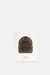 Packaging boîte crème fluide Santa Maria Novella Tabacco Toscano fond blanc et médaillon brun arabesque 250 ml
