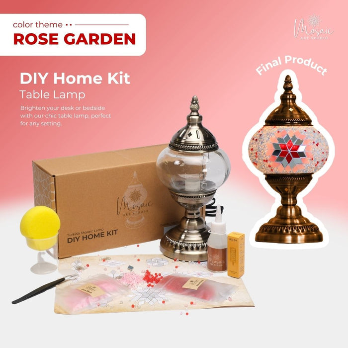 Turkish Mosaic Lamp DIY Kit β Rose Garden Theme