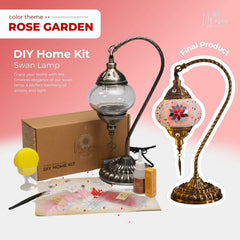 Turkish Mosaic Lamp DIY Kit β Rose Garden Theme