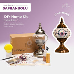 Turkish Mosaic Lamp DIY Kit – Safranbolu Color Palette