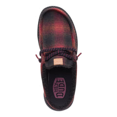 Wally Slip Cozy Plaid - Red Plaid/Black
