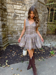 Vivienne Plaid Mini Dress