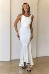Bespoke Beauty Satin Maxi Dress Champagne