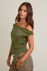 Sienna top - Olive green