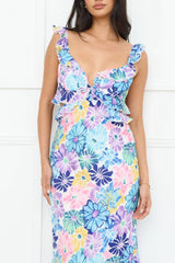 Elegant Mystique Maxi Dress Blue