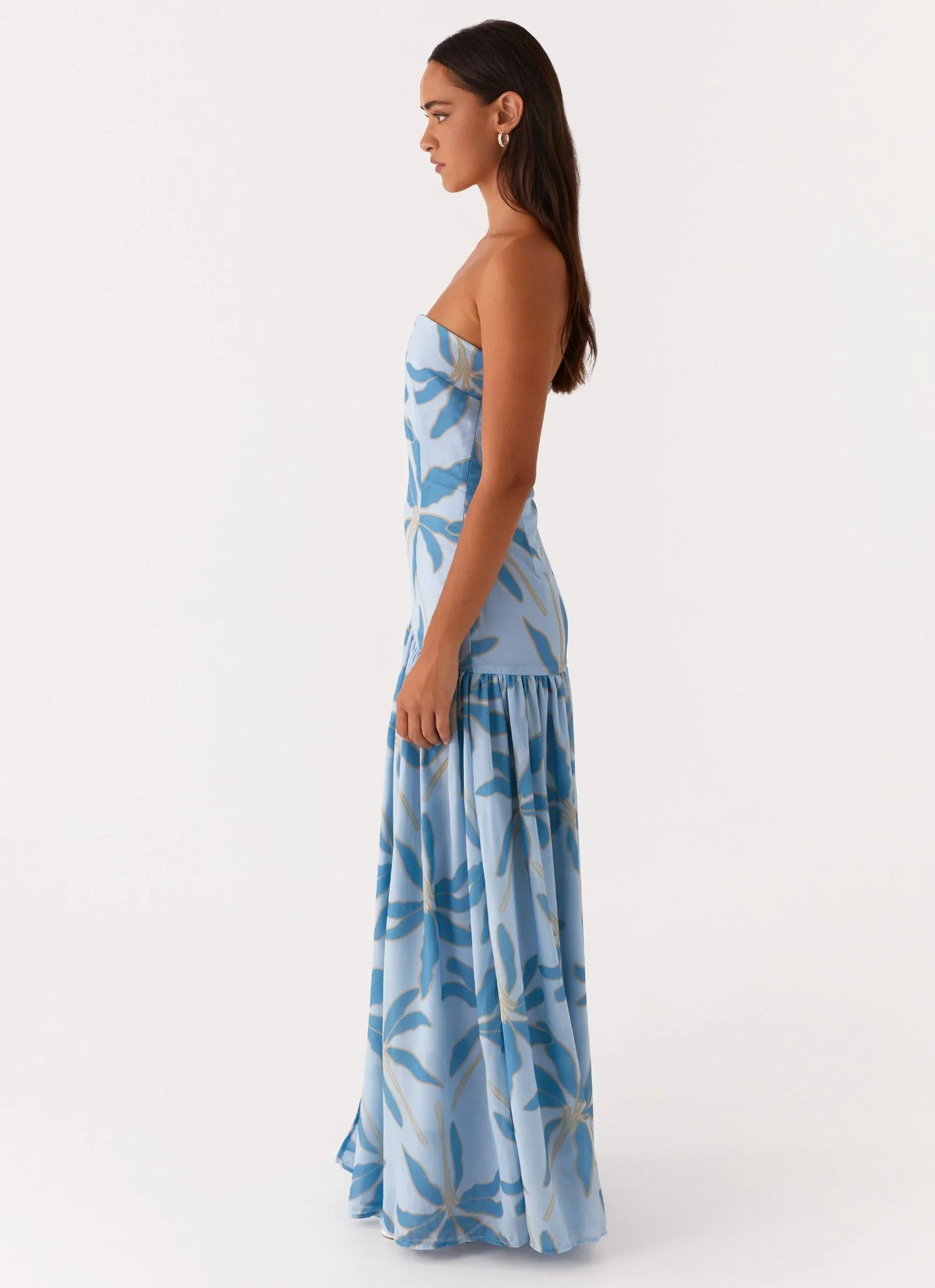 Eden Strapless Maxi Dress - Opulent Blue
